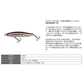 Smith LTD CB70DRIFT TR Pencil Bait 2.8 inches (70 mm), 0.1 oz (4.5 g), Wakasagi II #51 Lure