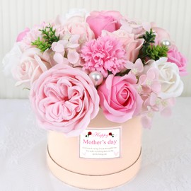 LARDUX Soap Flower Bouquet,Flower Bouquet,Fake Pink Roses, Everlasting Artificial Flowers,Gifts for Friends, Mothers Day Flowers,happy birthday Gifts for your Loved Ones.
