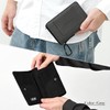 Naru Men's Bifold Wallet, Compact, Leather, L-Shaped Zipper, Includes Carabiner,