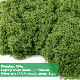 Draupnir Fake Green Moss for Potted Plants, 5.3OZ Moss Decor Artificial Faux Moss for Crafts Preserved Moss for DIY Decorative Moss Table Centerpieces Decor Fairy Garden Floral Wedding (150g)