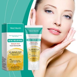 Salicylic Acid Anti-Acne Cleanser – Moisturizing, Oil-Control Face Wash for Acne-Prone Skin, Gentle, Soothing, Deep-Cleansing Formula