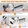 PINOZE PVC Pipe Cutter, 3-Gear Adjustable Cut up to 2-1/2”,