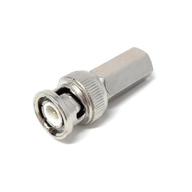 DRUT 1pcs. BNC Twist On Male Plug End RG59/RG6 Coaxial Install SDI Adapter for CCTV Surveillance Security Camera DVI Radio Antenna Coaxial Connector Socket