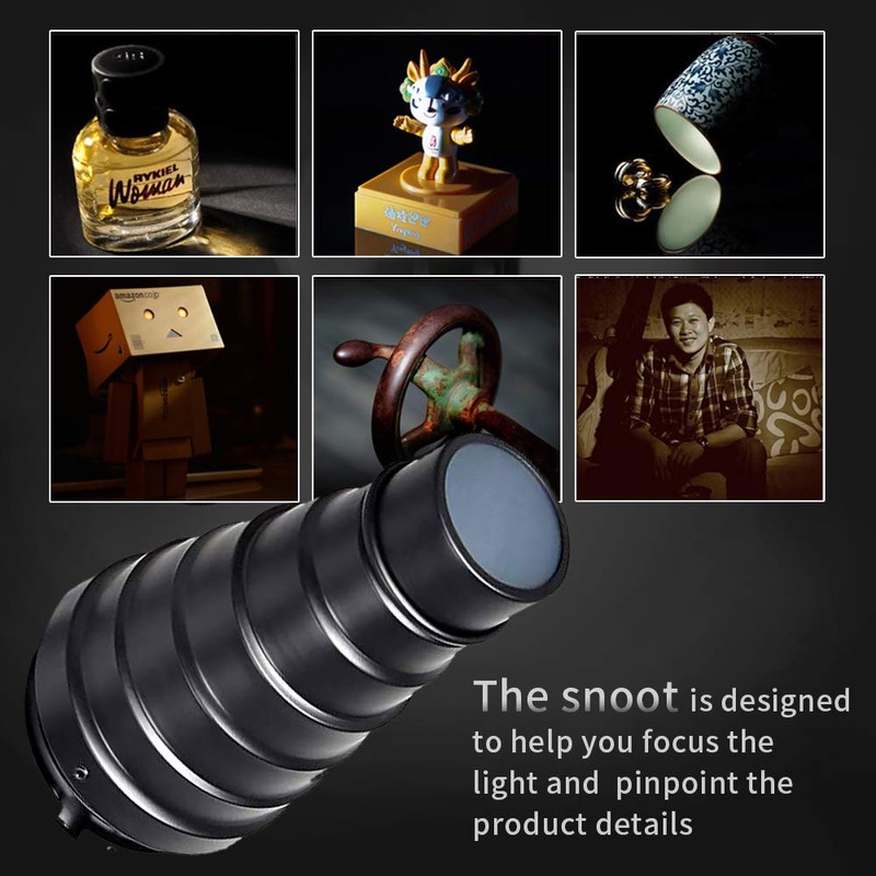 Soonpho Aluminum Alloy Conical Snoot Kit for Bowens Mount Strobe
