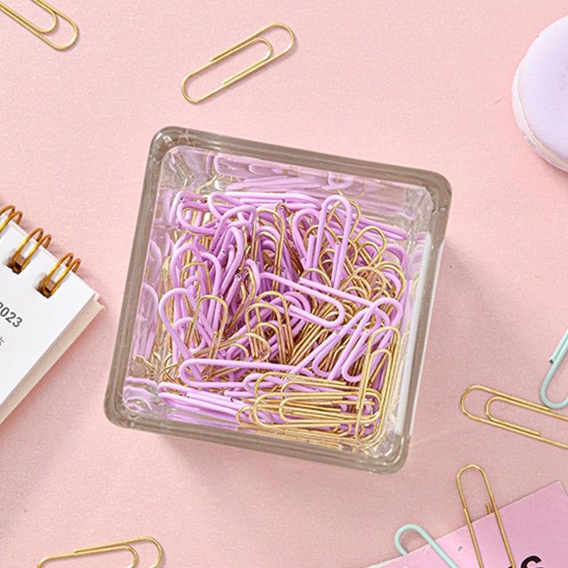 Buer Homie Paper Clips Binder Clips Office Stationery Set, 4-Grid