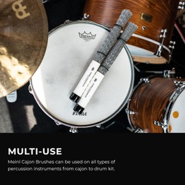Meinl Stick & Brush Jumbo Cajon Brush with Nylon Dowels & Adjustable Rings-Made in Germany
