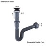 GORDEE Bathroom Sink Stopper Vertical Straight Bottle Trap Complete Set