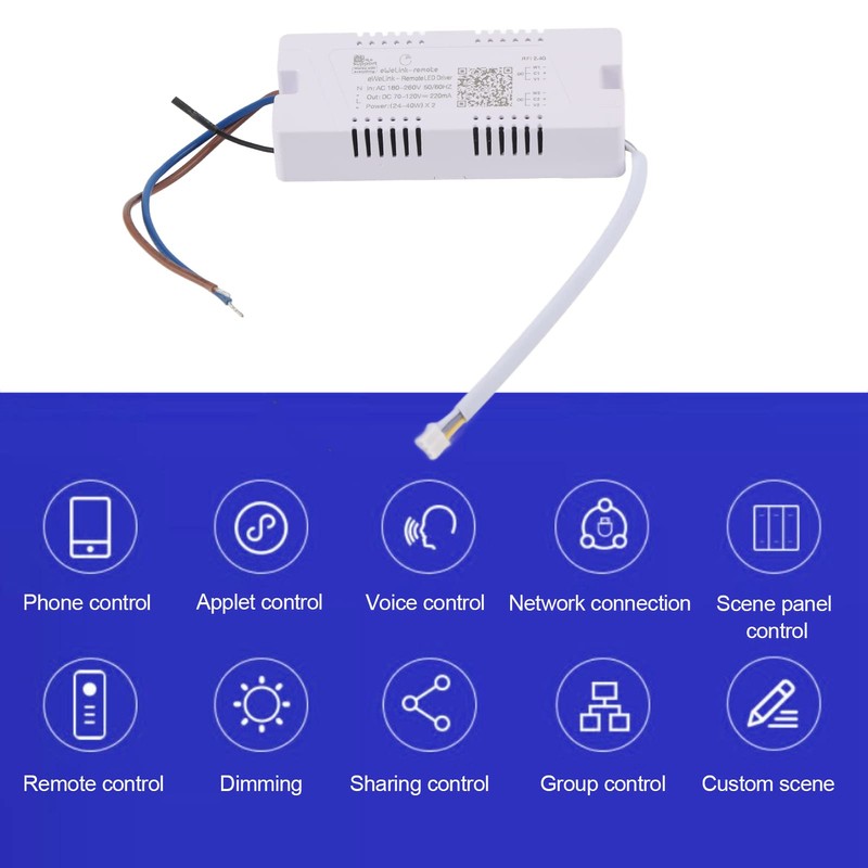 LOCADENCE LED Driver, 2.4G Stepless Dimming Color, Voice Control APP
