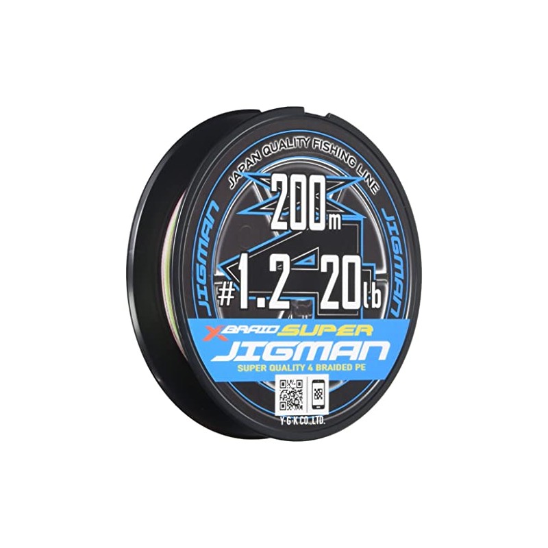 X-Braid Super Jigman X4 200m No. 1.2 20lb 5 Colors