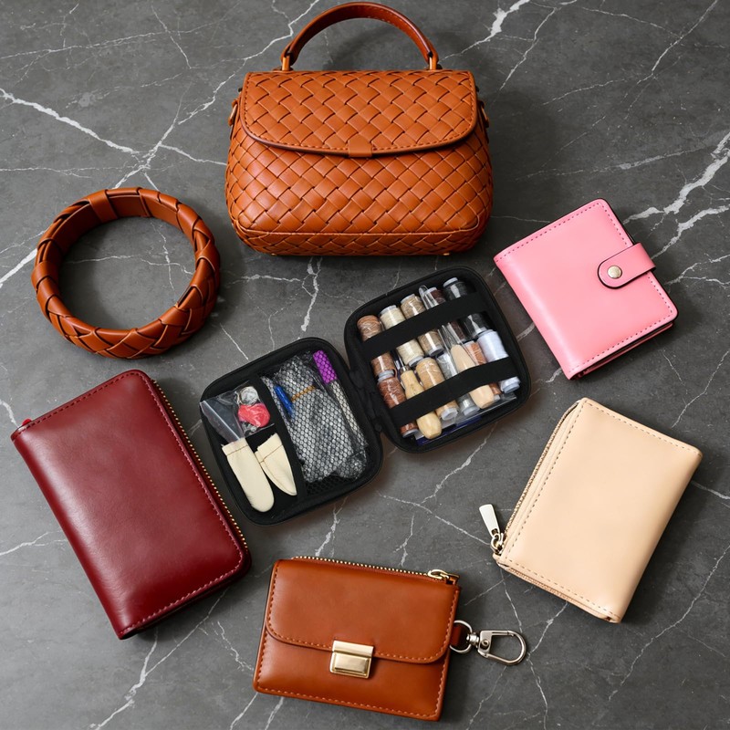 Leather Sewing Kit, Professional Leather Repair Kit with Upholstery Thread,