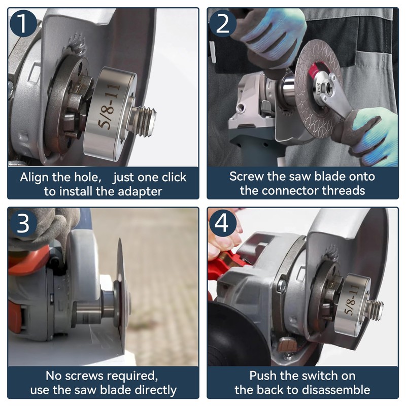 Dreyoo Grinder Lock to 5/8''-11 Thread, Compatible with XLOCK Angle