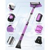 JOYTUTUS 41.5IN Extendable Snow Brush and Ice Scraper, 270°Pivoting Snow
