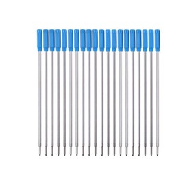 20 x Blue Ink Pen Refills for Cross Ballpoint Pens, 11.6cm Blue Ballpoint Pen Refills Compatible with Cross 8513 Ballpoint Pens, Medium Size Tip (20)