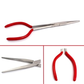 DDP Hook Remover Long Nose Fishing Pliers 11 Inches Red Grip Stainless Steel