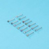 ZeSen Jewelry 6-14 Pieces 20g Tiny Nose Studs L-Shape CZ