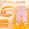 boruizhen Girls Fleece Lined Leggings Ribbed Kids Winter Warm Pants
