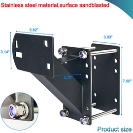 Yu Xin Stainless Spare Tire Mount,Marine Trailer Spare Tire Carrier,Powder Coated tire Bracket,Fits Most 4 & 5 & 6 Lugs Wheels on 4", 4.25",4.5'', 4.75'', 5" or 5.5" Bolt Patterns