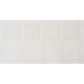 LECIEN 98903 Sashiko Coaster Cross, Made of 4 Pieces, White