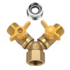 Fdit Conector Doble de Grifo de Adaptador de Manguera de