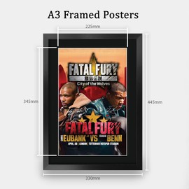 HWC Trading Chris Eubank Jr Vs Conor Benn Fatal Fury 2025 Gifts Printed Signed Autograph Poster for Boxer Memorabilia Fans - A3 Framed