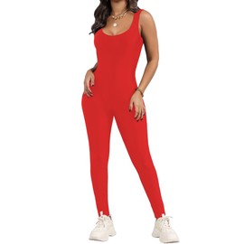 OVIGILY Womens Spandex Tank Unitard Dance Bodysuits Workout Jumpsuit