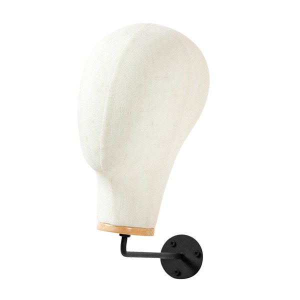 perfeclan Mannequin Head Model Hat Holder Wall Mounted Sturdy Wigs