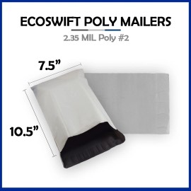 EcoSwift 1 7.5x9.5 EcoSwift Poly Mailers Plastic Envelopes Shipping Mailing Bags 2.35MIL