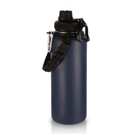 Volhoply Termo 1200 ml Acero Inoxidable Doble Pared Aislamiento al Vacío, Totalmente Antifugas con Tapa de Rosca, Correa Trenzada y Mosquetón, Ideal  