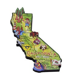 Large State of California Artwood Jumbo Fridge Magnet