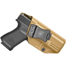 Amberide IWB OWB KYDEX Holster Fit: Glock 19 19X 44 45 (Gen 1 2 3 4 5) & Glock 23 32 (Gen 3 4) Pistol, Inside Waistband Concealed Carry, Adjustable Cant & 'Posi-Click' Retention, USA Made by Amberide