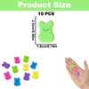 10CS Easter Bunny Silicone Beads, Colorful Rabbit Shaped Silicone Focal