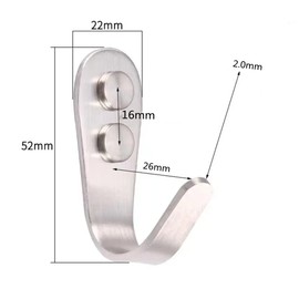 Pack of 8 Coat Hooks with Wall Coat Hooks, Curved Wall Hooks Screws, for Bathroom, Kitchen, Office and System