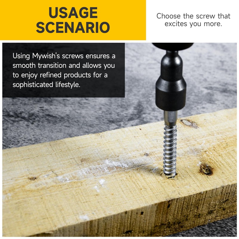 MYWISH (10Sets) 3/8" x 3" Hex Head Lag Bolts, Heavy