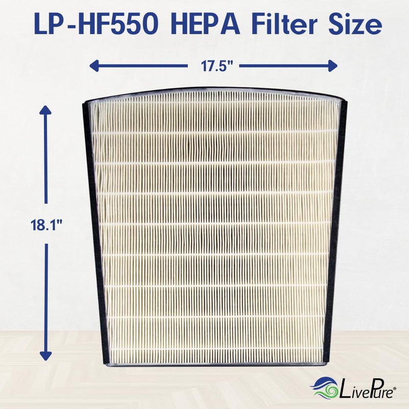 LivePure True HEPA Replacement LP-HF550 Filter for Bali Series Air