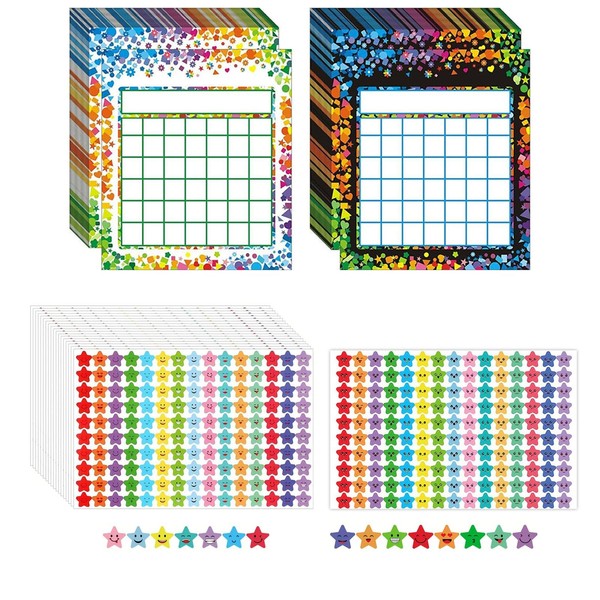 40Pcs Reward Chart, Behaviour Charts for Children, Sticker Chart, Reward