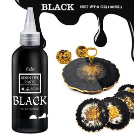 Black Epoxy Resin Pigment Paste - 3.4 fl.oz / 100ml Concentrated Black Resin Dye Paste for DIY Resin Art, UV Resin, River Table - Opaque Black Epoxy Pigment Paste for Resin Painting, Coaster, Jewelry