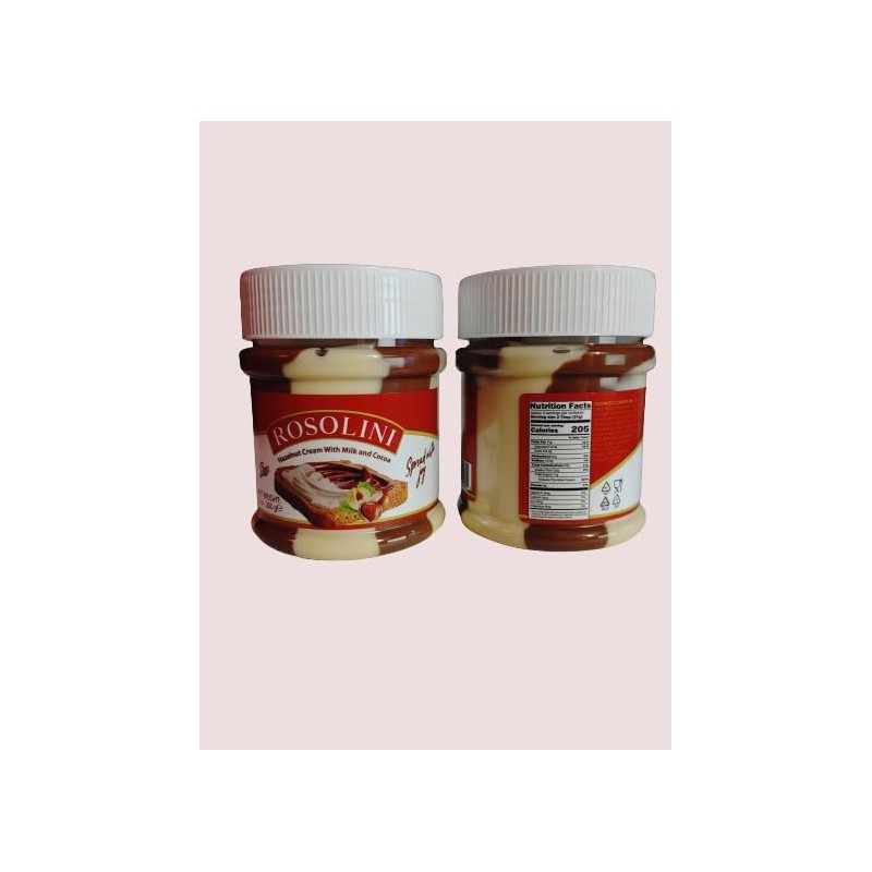 Rosolini Duo Hazelnut Cream with Milk and Cocoa Spread, 7