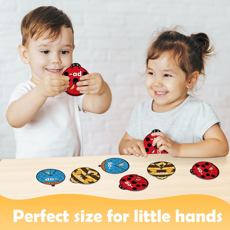 Kasfalci CVC Word Cards,CVC Word Games,Phonics Games,Speech Therapy Toys for