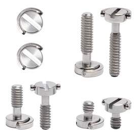 Neikafan 1/4 Inch Screws Camera Screw for Tripod 6 Pieces Camera Screw Stainless Steel Mounting Screw 1/4 Inch D Ring Screw for Camera Stand and Microphone Holder (3 Sizes)