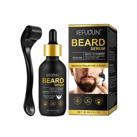 Sefudun Beard Serum for Men -  Natural Beard Serum with Biotin, Rosemary & Essential Beard Oil for Fuller, Thicker Facial Hair Enhancer 60ml / 2fl.oz - Specification: Beard Serum *1