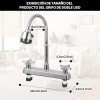 Kirotla Grifo Mezclador Doble Comando Flexible Para Cocina Fregadero