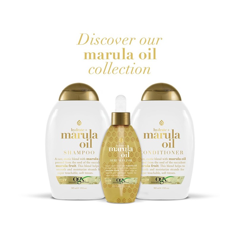 OGX Hydrate and Marula Oil Serum Elixir, Gold 3.8 Fl
