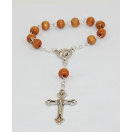 lazzaro italy Travel Rosary with wooden beads - Catholic Decade Prayer for men and women