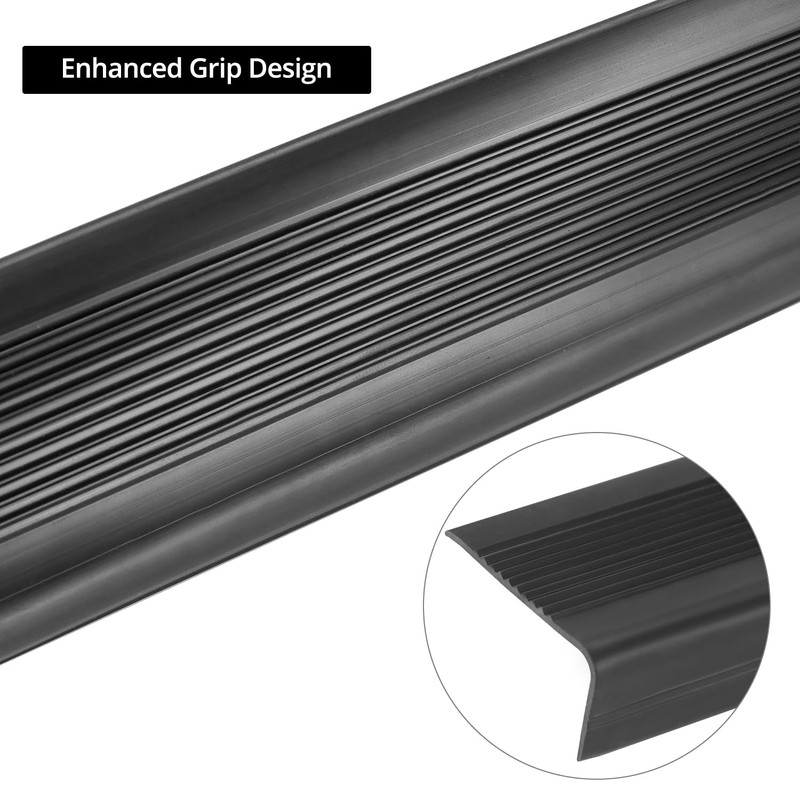 QWORK 20ft Vinyl Stair Nosing, Stair Steps Edge Trim Non-Slip
