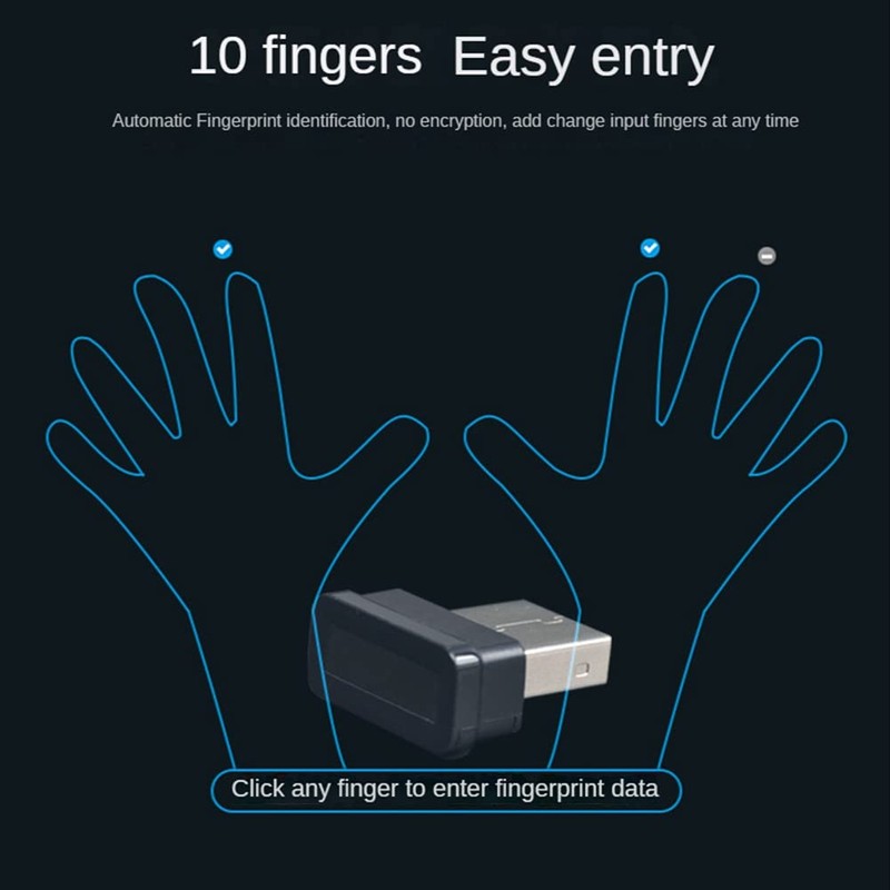 Lyaciomn Mini USB Fingerprint Reader Module Device for 10 Hello