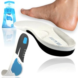 Orthopaedic Gel Comfort Flat Feet EU/Sole Arches for Arch Support, Moderate Arch, Gel Heel Cushions, Heel Spurs, Foot Fasciitis Support, Heel Pain/Unisex