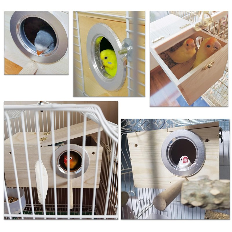 JSLZF Bird Nest, Parakeet Nest Box, Bird Breeding Box with