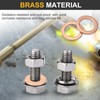 sourcing map M12 Flat Washer, 12 Pcs Copper Ring Flat