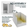 MEEXPAWS Cat Litter Box Enclosure, Foldable Splash Guard, Pee Shield