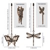 SHIFANQI Ceiling Fan Pull Chain, 2 Pack Copper Dragonfly Fan